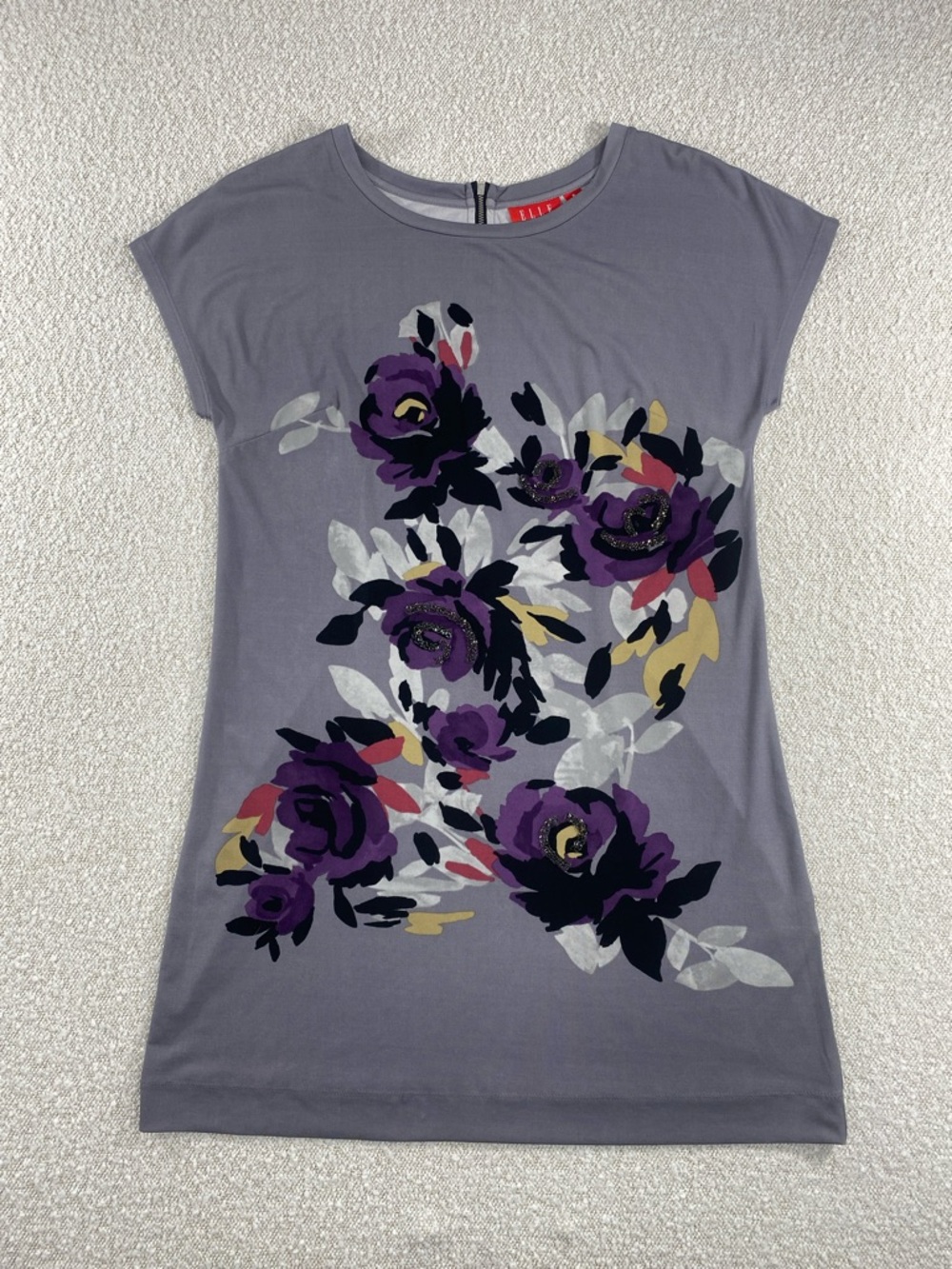 Elle Gray Crewneck dress with Subtle Heather Finish small